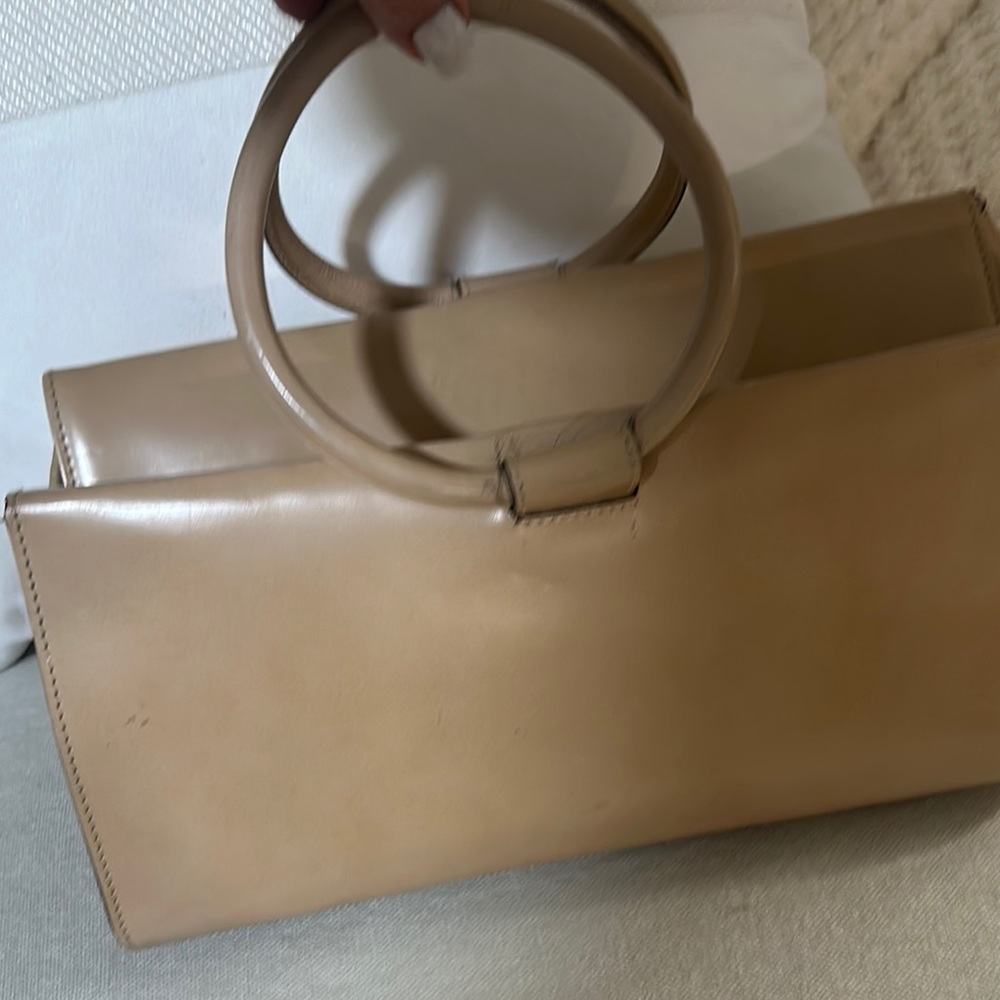 Tan Ring-Handle Leather Satchel